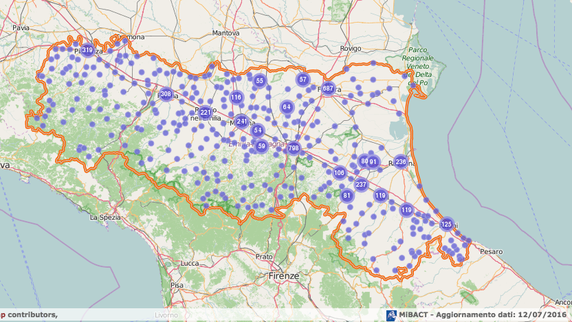 Il WebGIS al servizio del patrimonio culturale dell’Emilia-Romagna